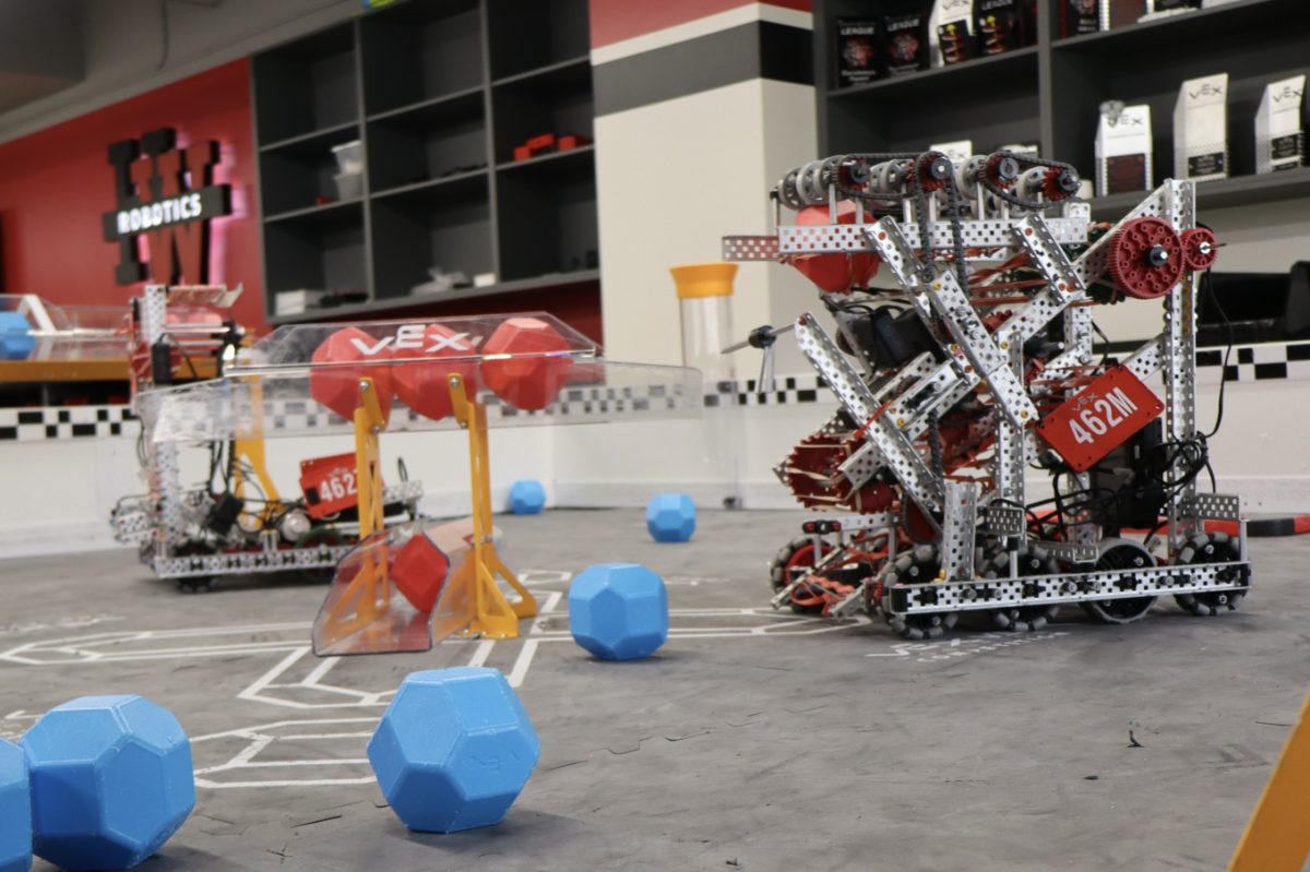 Robots made by 7th and 8th Grade teams